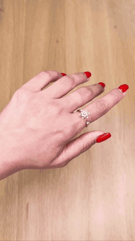 טבעת שלג - עדינה, נוצצת, ומרגיעה